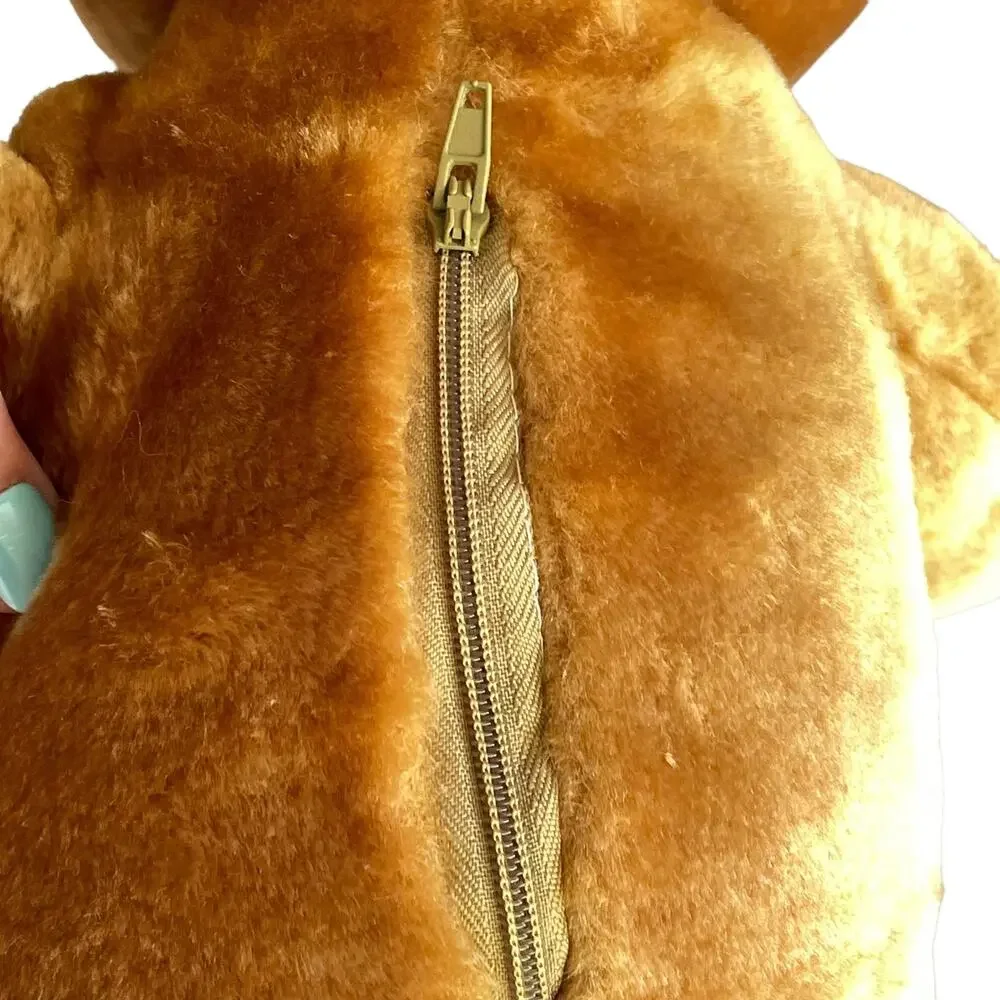 Pawsenclaws Teddy Bear Plush Stuffed Animal Toy Zipper Back Stitched Nose READ
